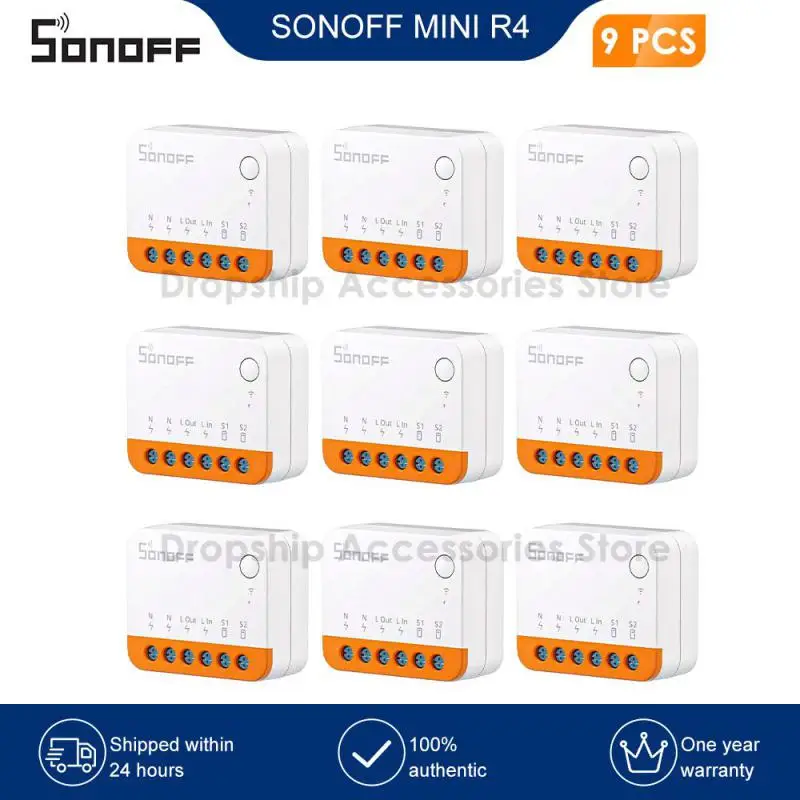 1-10 шт. SONOFF MINI R4 Wifi Switch Модуль Smart Wi-Fi 2-полосный переключатель Умный Дом Работает R5 S-MATE Беспроводное Управление Alexa Google Home - 0