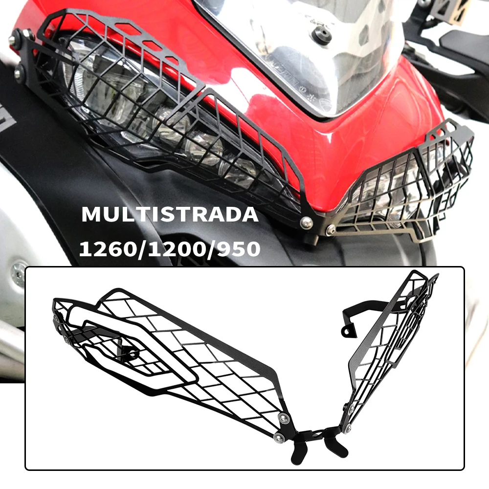 Аксессуары для мотоциклов Для Ducati MULTISTRADA 950 1200 1260 S Защитная крышка передней фары Решетка головного света Защитный кожух - 0
