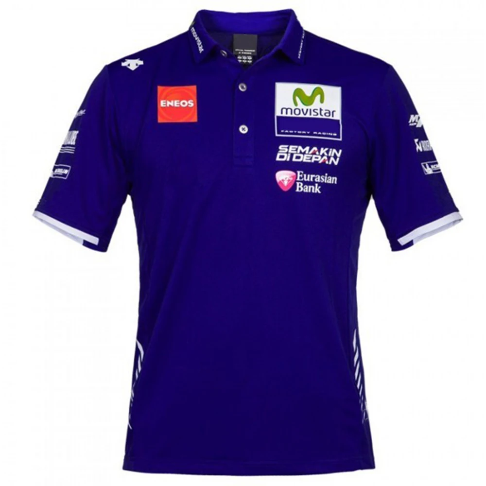 Бесплатная доставка, рубашка поло для мотоспорта Moto gp, летняя хлопковая футболка для YAMAHA Team, рубашка поло Мужская - 0