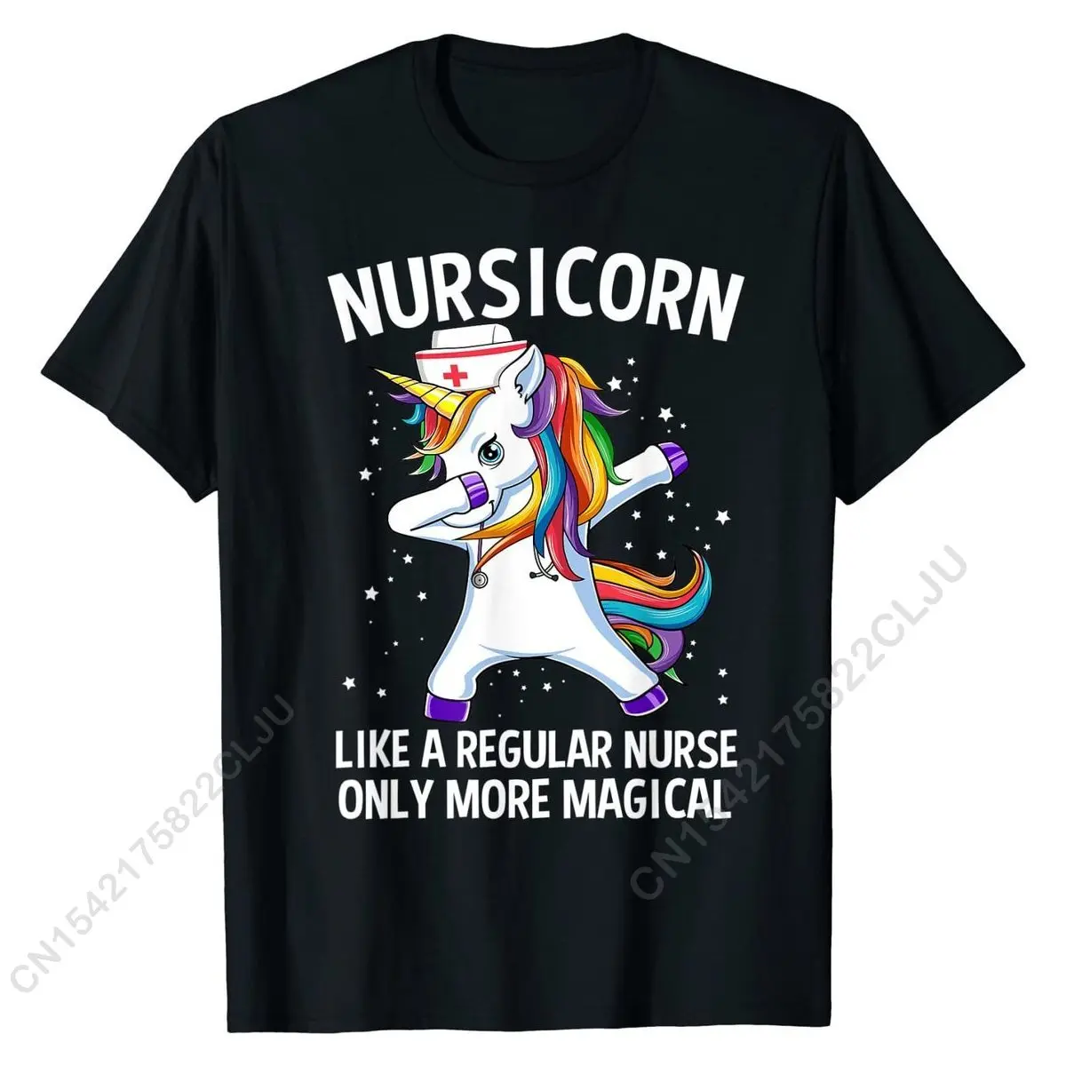 Вытирающий Единорог Nursicorn, Забавная футболка медсестры, футболки, Повседневные хлопковые мужские футболки, дизайн - 0