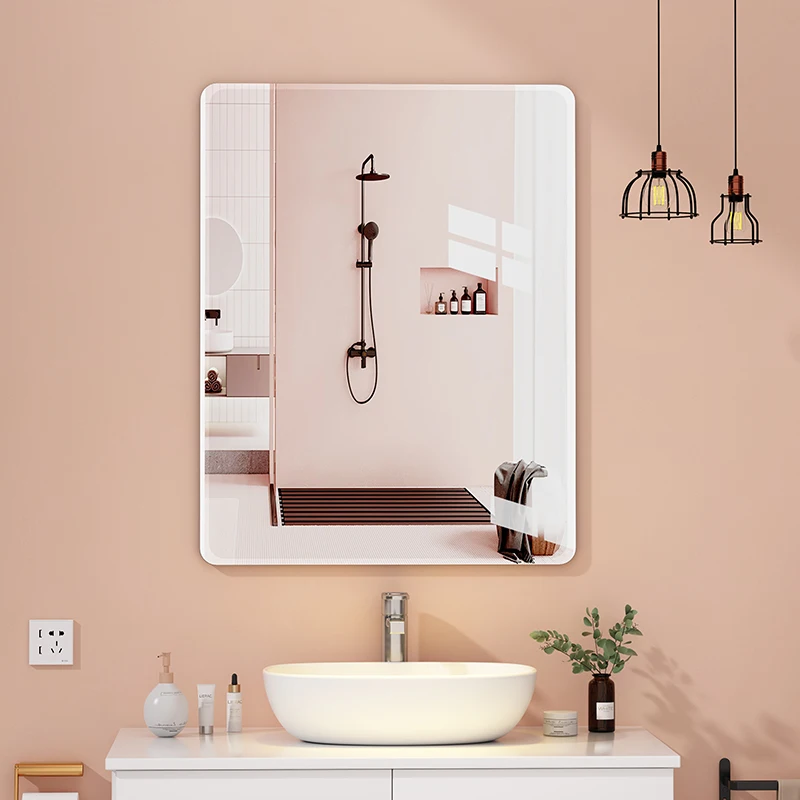 Прямоугольное Скандинавское зеркало для ванной Комнаты Современный макияж Противотуманное Зеркало для ванной Комнаты Прямоугольная стена Miroir Salle De Bain Мебель для Дома - 0