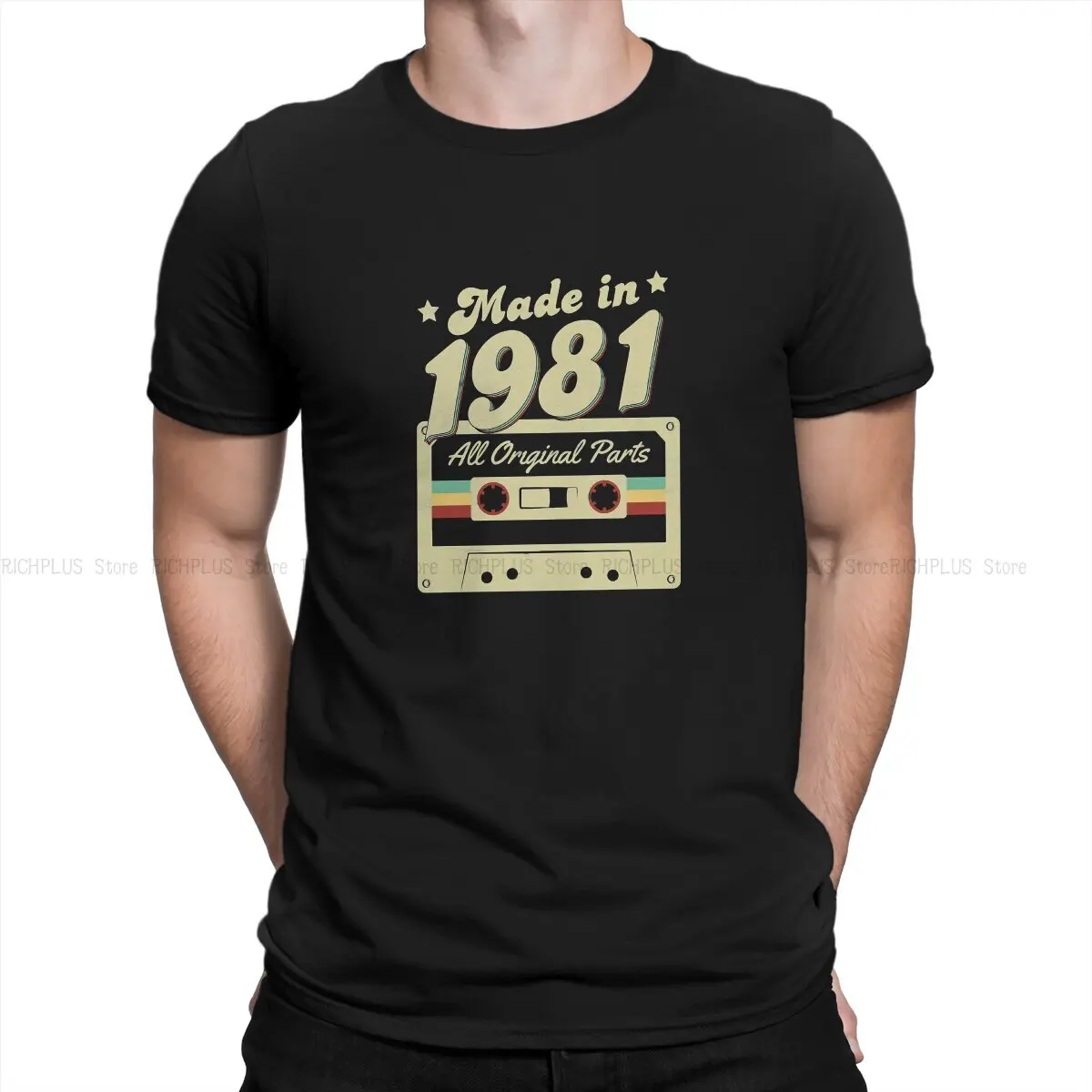 Сделано в 1981 Году, футболка в стиле ретро в стиле хип-хоп 1981, Футболка для отдыха, Летние вещи Для мужчин И Женщин - 0