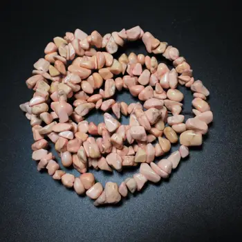 Новое Поступление, форма гравийной крошки, натуральные розовые бирюзовые бусины 5-8 мм, браслет-ожерелье 