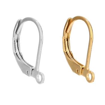 Серьги-кольца из нержавеющей стали с ушной проволокой и 20 Золотыми накладками для изготовления женских сережек 