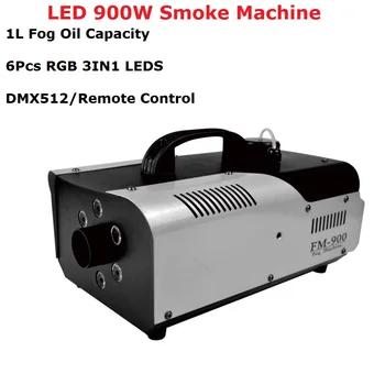 Высококачественный Пульт Дистанционного Управления LED 900W Smoke Machine RGB Color LED Fogger Machine Профессиональный Светодиодный Эжектор Дыма Stage 900W Fogger