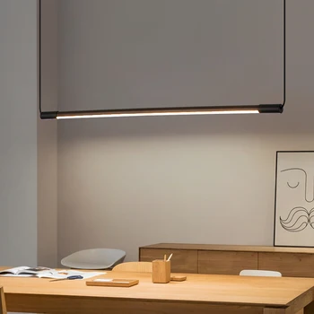 Современная Длинная Люстра со светодиодной подсветкой для обеденного стола, Минималистичный подвесной светильник для офиса, кабинета, Droplight, Креативные Ins, Популярные Подвесные светильники
