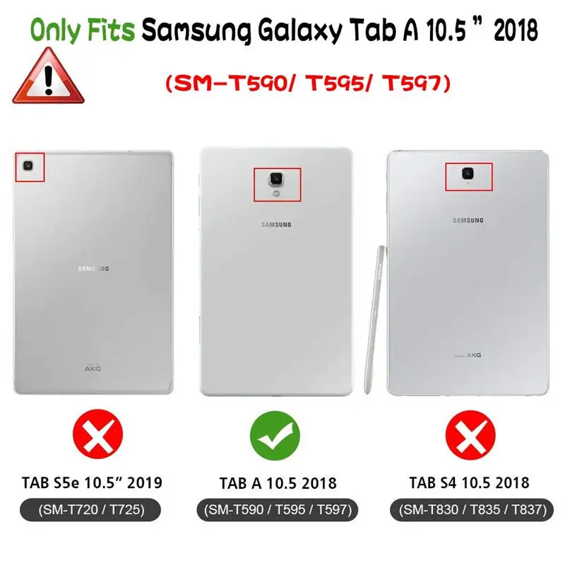 Для Samsung Galaxy Tab A 10.5 Case 2018 (SM-T590 / T595 / T597) Гибридный чехол i-Blason Cosmo для всего тела со встроенной защитой экрана - 1