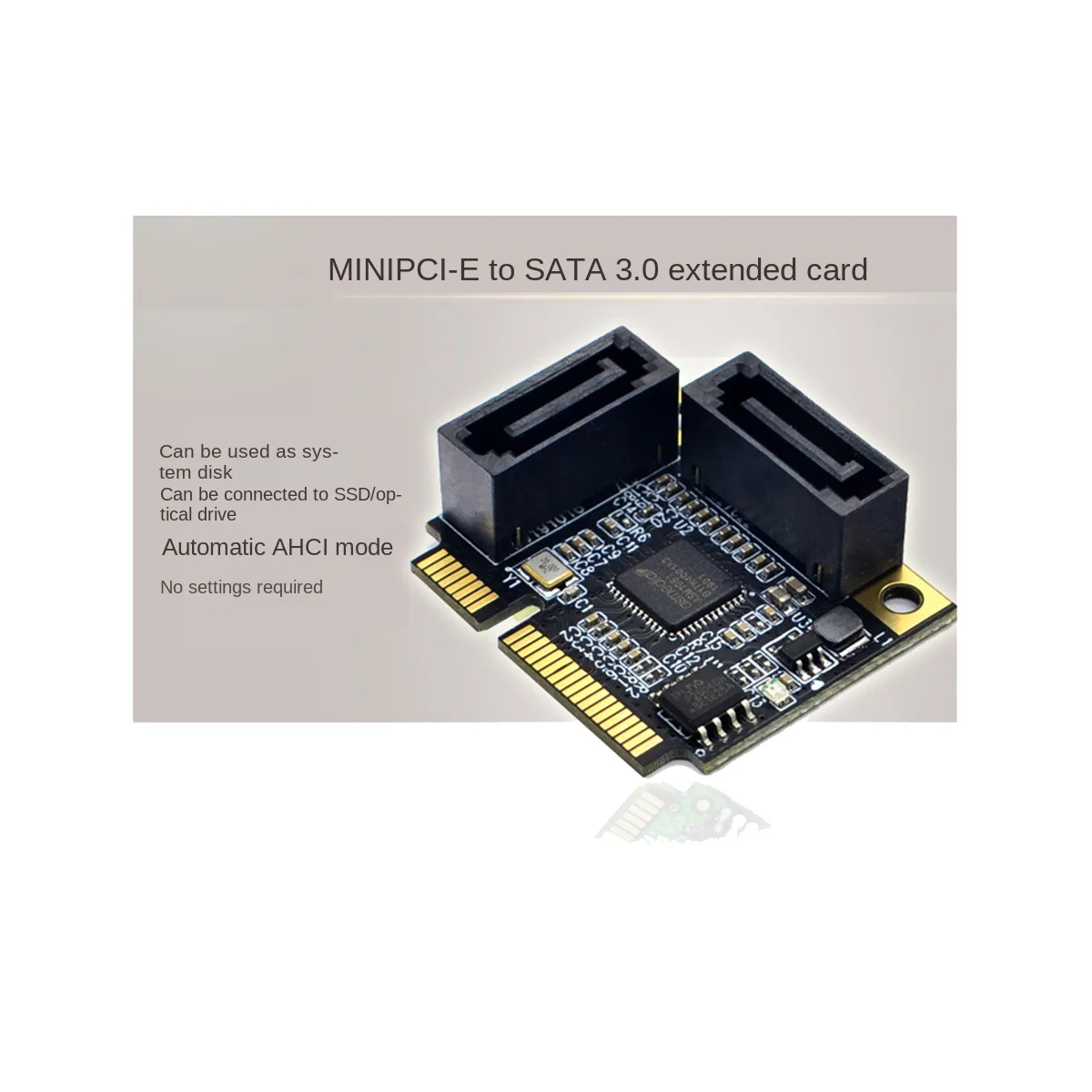 Конвертер PCI-E PCI на 2 порта SATA 3.0, SSD, жесткий диск, контроллер SATA3, карта расширения, карта умножения SATA - 1