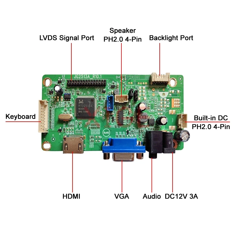 Металлический Корпус и плата драйвера управления Подходят для матрицы N133B6/N133BGE 40-Контактный разъем LVDS, совместимый с VGA-HDMI, Комплект для ремонта своими руками Универсальный 1366 * 768 13,3 