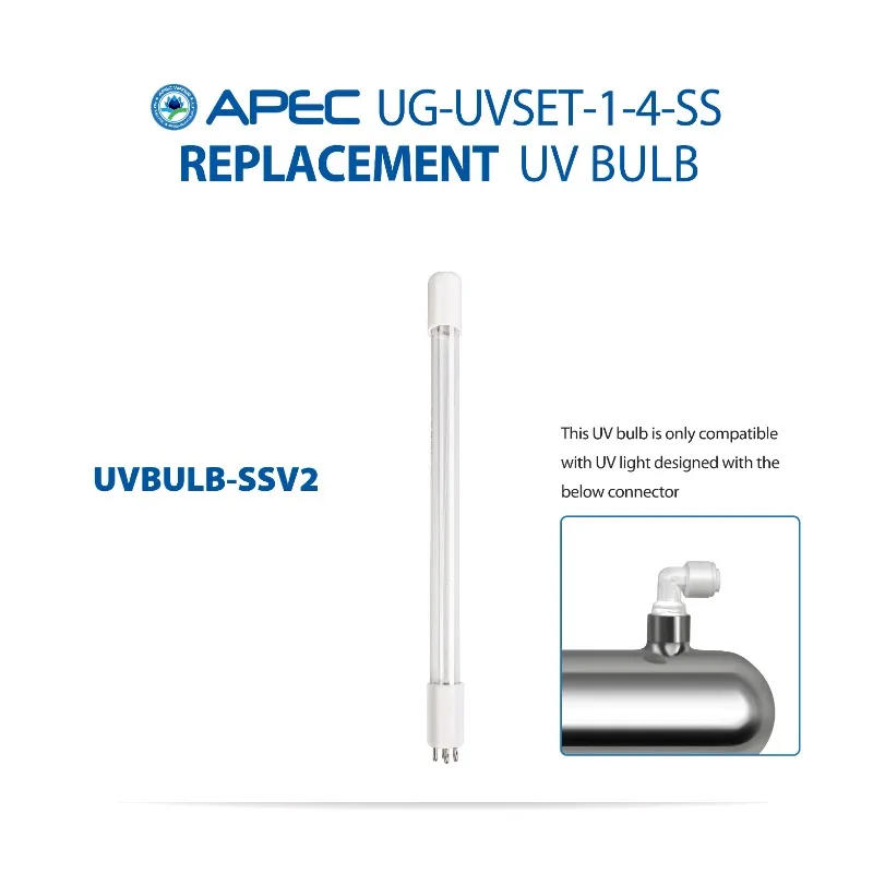 Набор для фильтрации воды с ультрафиолетовым стерилизатором APEC Intense из нержавеющей стали (UG-UVSET-1-4- SS) - 1