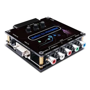 1 Комплект Черного Компонентного Преобразователя RGBS VGA SCART В YPBPR Конвертер для Перекодирования Видеосигнала
