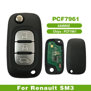 CN010054 Вторичный Рынок Смарт-Дистанционный Автомобильный ключ Для R-enault SM3 Fluence 2009-2015 Откидной Ключ Управления PCF7961 Чип 433 МГц