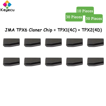 KEYECU 10 30 50 Шт. Чип-транспондер JMA Carbon TPX6 = TPX1 (4C) + TPX2 (4D) Многократное копирование
