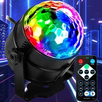 Dj Lighting Sound Party Auto USB Mini Disco Ball Lights RGB Многоцветный Свадебный декоративный светильник Декор комнаты Волшебный свет