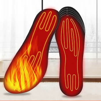 Стельки для обуви с USB подогревом, Электрическая грелка для ног, Согревающий носок для ног, Коврик для зимнего домашнего офиса, Электрическая грелка для нагревательных стелек
