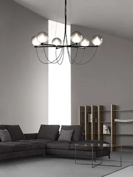Современный подвесной светильник из дымчато-серого стекла, Новинка сезона, Подвесной светильник G9 LED в скандинавском стиле, светильник для домашнего декора