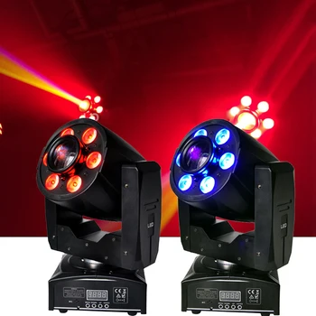 2 штуки 30 Вт точечный + 6x12 Вт моющий светодиодный движущийся головной светильник с эффектами DMX сценическое освещение для DJ дискотеки, музыки, танцпола, вечерние прожекторы