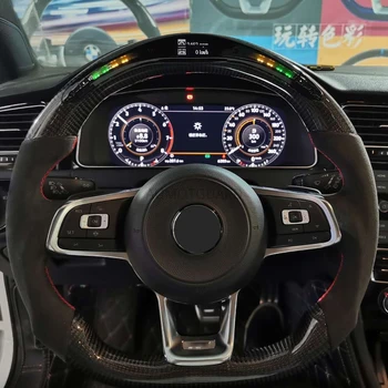 Подгонянное Рулевое колесо с цифровым дисплеем для гонок из углеродного волокна Для Volkswagen Golf 7 GTI Golf R MK7 Polo Scirocco Jetta Tiguan
