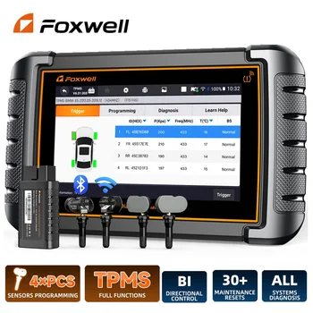 FOXWELL NT809TS Инструмент программирования TPMS Все системы OBD2 Bluetooth Автомобильный сканер двунаправленный тест Профессиональный автомобильный сканер