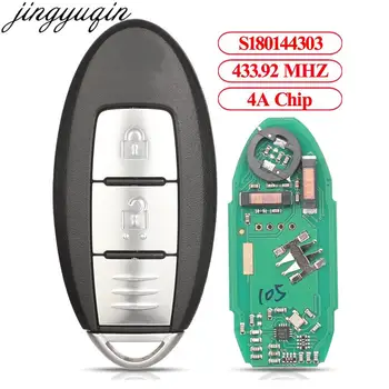 Jingyuqin 5 шт. 3 кнопки Smart Remote Key Сигнализация FSK 4A Чип 433,92 МГц Для Nissan Murano Pathfinder 2015 2016 2017 2018 S180144303