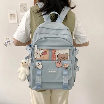2023 Японские Старшеклассницы, Милый Школьный Рюкзак Для женщин, Нейлоновая сумка, Повседневный Рюкзак для путешествий, Студенческий рюкзак для книг