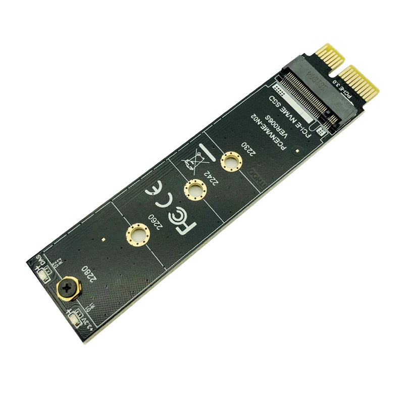 M.2 NVMe SSD PCI-E Адаптер PCI Express 3,0x1 М Ключевой Разъем Высокоскоростная карта расширения Поддержка 2230 2242 2260 2280 Размер M.2 SSD - 2