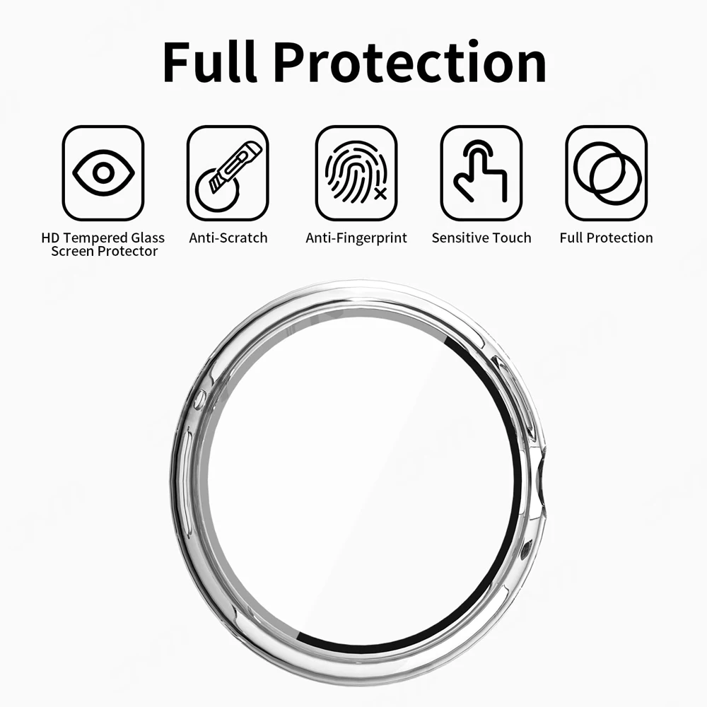 Защитный чехол с полным покрытием для Google Pixel Watch, защитный бампер, чехол с защитным стеклом для экрана Pixel Watch - 2