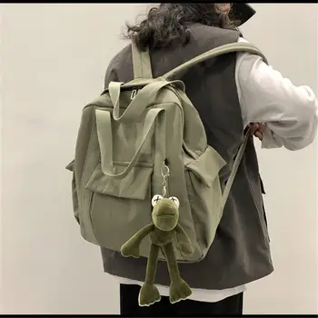 Новая Модная простая мужская и женская брезентовая школьная сумка в стиле Ретро большой емкости, многофункциональный рюкзак для путешествий, сумочка