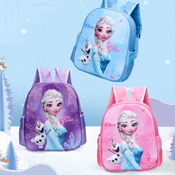 Детский рюкзак Disney Для студента, Замороженный Мультфильм, аниме, Школьные сумки для детского сада, Милая Принцесса Эльза, Милый Рюкзак