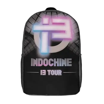 В Индокитае Самая популярная группа Rock Indochine-17-дюймовый рюкзак на плечо, Винтажный Спортивный рисунок, Крутая фирма, Уютное поле