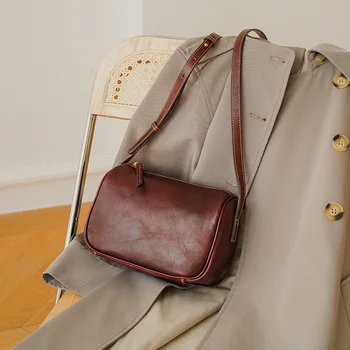 Женская сумка через плечо из натуральной кожи, сумка-подушка, модная простая сумка через плечо большой емкости