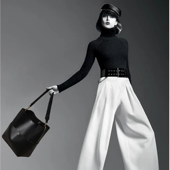 Винтажная женская сумка из натуральной кожи, большая сумка-ведро для рук, роскошные сумки-тоут 2023