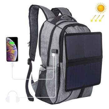 Рюкзак на солнечной батарее мощностью 14 Вт, рюкзак с питанием от солнечной батареи, зарядка через USB, мужские сумки для ноутбуков, деловой рюкзак для ноутбука