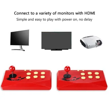 Беспроводная аркадная игровая консоль X6 в стиле ретро HD, совместимая по HDMI с 1788 играми, двойной контроллер, джойстик для телевизора