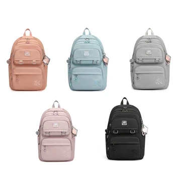 Нейлоновый школьный рюкзак с несколькими карманами для студенток и девочек, Повседневный рюкзак для ноутбука, школьная сумка