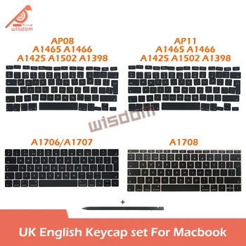 Великобритания Ноутбук A1466 A1502 A1398 A1706 A1707 A1708 A1990 A1932 A2337 A2141 A2338 A2485 A2681 Клавиши Keycaps Для Ремонта клавиатуры Macbook