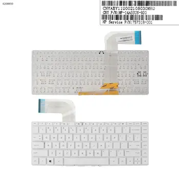 Клавиатура для ноутбука HP Pavilion 14-v010tu 14-v010tx 14-v011tu 14-v011tx 14-v012tx 14-v025tu БЕЛОГО цвета без РАМКИ без фольги