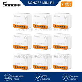 1-10 шт. SONOFF MINI R4 Wifi Switch Модуль Smart Wi-Fi 2-полосный переключатель Умный Дом Работает R5 S-MATE Беспроводное Управление Alexa Google Home