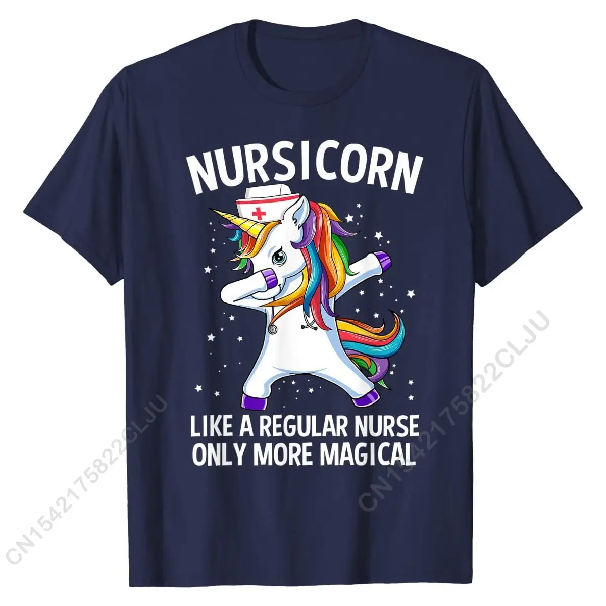 Вытирающий Единорог Nursicorn, Забавная футболка медсестры, футболки, Повседневные хлопковые мужские футболки, дизайн - 3