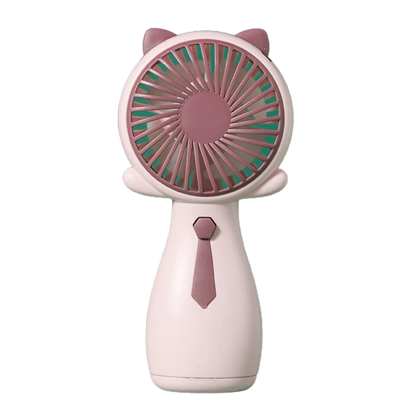 Мультяшный ручной вентилятор R9UD Персональный охлаждающий вентилятор Подарок для друзей, семьи, детей - 3