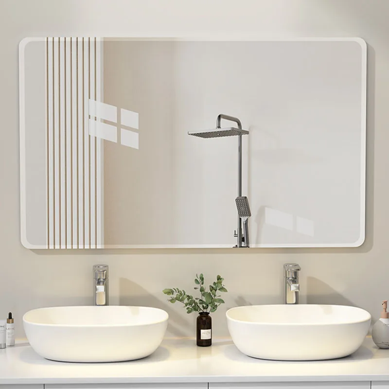 Прямоугольное Скандинавское зеркало для ванной Комнаты Современный макияж Противотуманное Зеркало для ванной Комнаты Прямоугольная стена Miroir Salle De Bain Мебель для Дома - 3