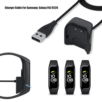 кабель зарядного устройства длиной 1 м для Samsung Galaxy Fit 2 SM-R220, сменный USB-кабель для зарядки, зажим для шнура, аксессуары для док-станции Samsung