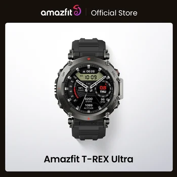Новые Умные часы Amazfit T-Rex Ultra Smart Watch с двухдиапазонным GPS, Прочные Уличные умные часы военного класса Для телефона Android IOS