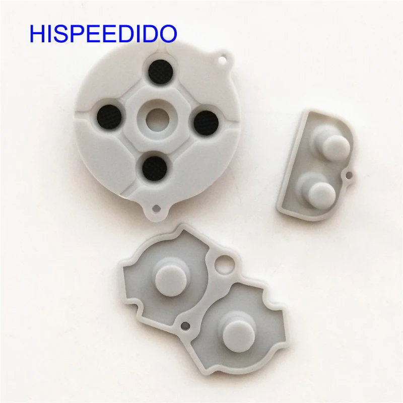 HISPEEDIDO 100 комплектов Токопроводящей резиновой контактной площадки для ремонта кнопок D-Pad для консоли Nintendo Gameboy Advance GBA Силиконовая накладка - 4