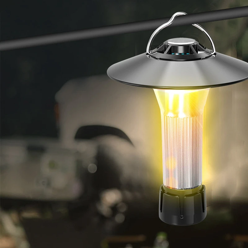 1 Комплект походных фонарей, Портативный уличный походный фонарь с магнитом, аварийный светодиодный светильник, Подвесной светильник для палатки, многофункциональный - 5