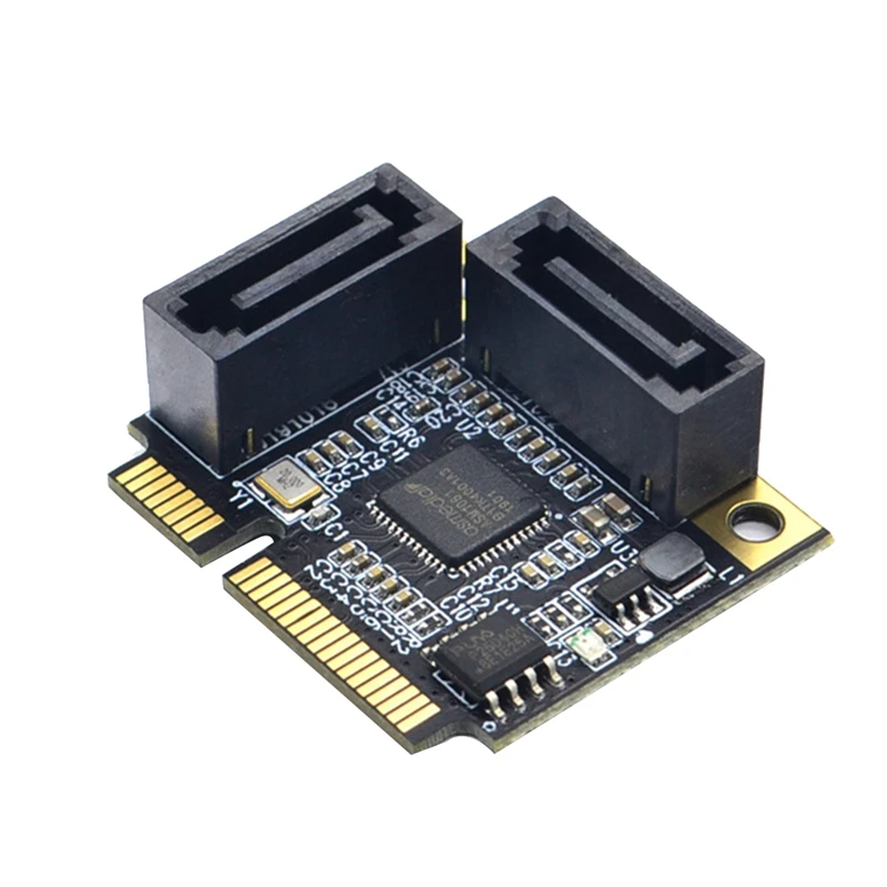 Конвертер PCI-E PCI на 2 порта SATA 3.0, SSD, жесткий диск, контроллер SATA3, карта расширения, карта умножения SATA - 5
