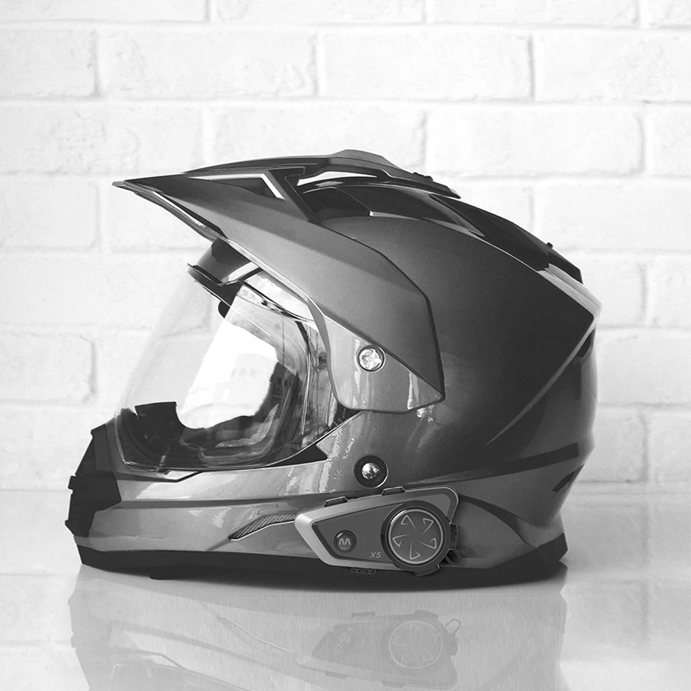 Новый 1000-метровый мотоциклетный Bluetooth-интерком, шлем, гарнитура, аккумулятор емкостью 1000 мАч, Водонепроницаемый переговорный телефон, обмен музыкой, MP3 X5 - 5