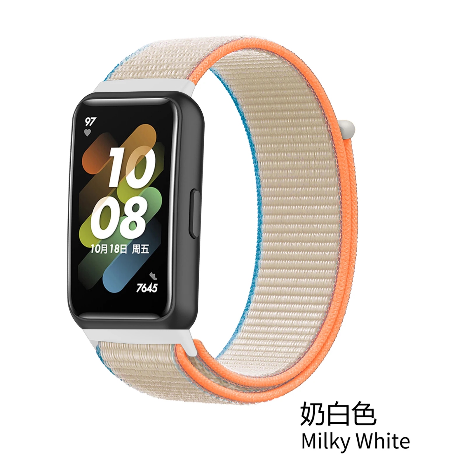 Новый нейлоновый ремешок для Huawei Band 7 Спортивный тканый браслет Регулируемый браслет для Huawei Band 7 Сменные аксессуары для часов - 5