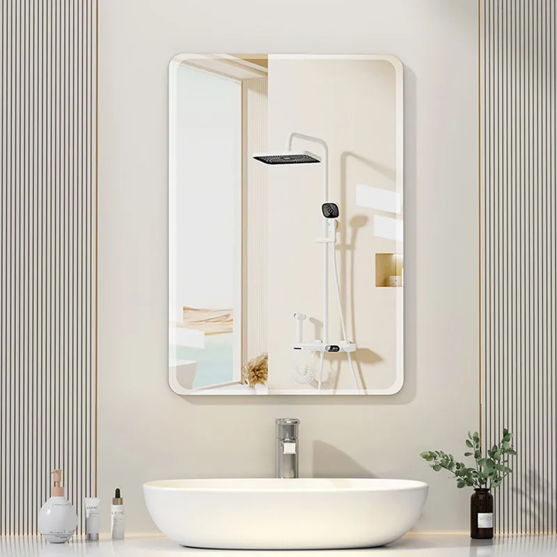 Прямоугольное Скандинавское зеркало для ванной Комнаты Современный макияж Противотуманное Зеркало для ванной Комнаты Прямоугольная стена Miroir Salle De Bain Мебель для Дома - 5