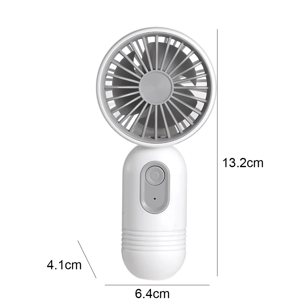 Ручной Маленький вентилятор-кулер, 3 Скорости, Регулируемый USB Настольный вентилятор, Немой Персональный ручной вентилятор, Перезаряжаемый для домашнего хозяйства / Студенческого общежития - 5